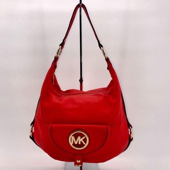 Michael Kors Large Mandarin Red Orange Hobo - Picture 1 of 8